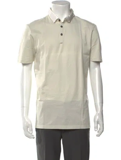Pre-owned Lanvin Collar Short Sleeve Polo Shirt In Neutrals