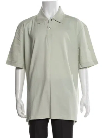 Pre-owned Lanvin Collar Short Sleeve Polo Shirt W/ Tags In Green