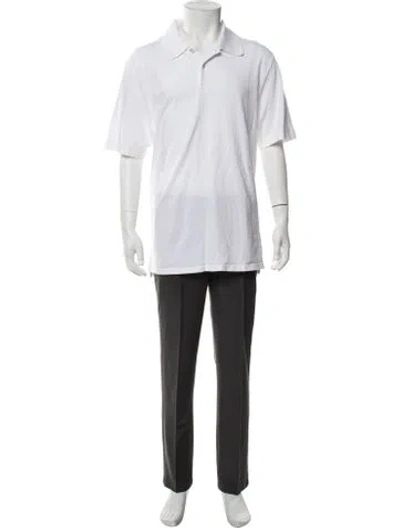 Pre-owned Lanvin Collar Short Sleeve Polo Shirt In White