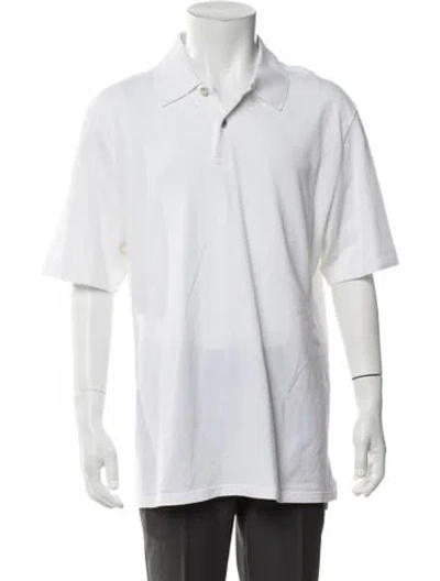 Pre-owned Lanvin Collar Short Sleeve Polo Shirt In White