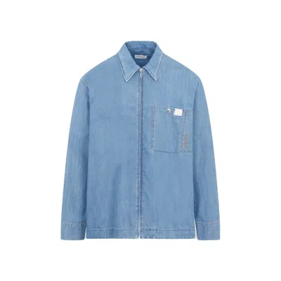 Lanvin Collared Button-up Denim Shirt In Blue