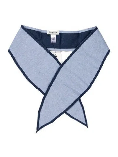 Pre-owned Lanvin Colorblock Pattern Bandana In Blue