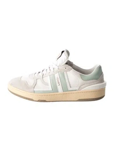 Pre-owned Lanvin Colorblock Pattern Sneakers In White