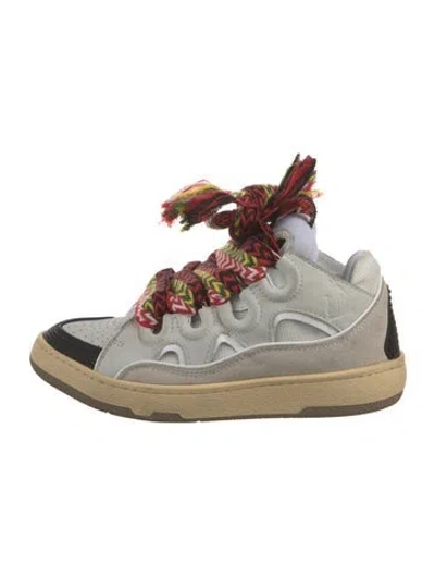 Pre-owned Lanvin Colorblock Sneakers In Black/grey/neutrals