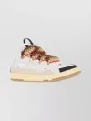 Lanvin Curb Sneakers In Leather And Suede With Multicolor Laces In White