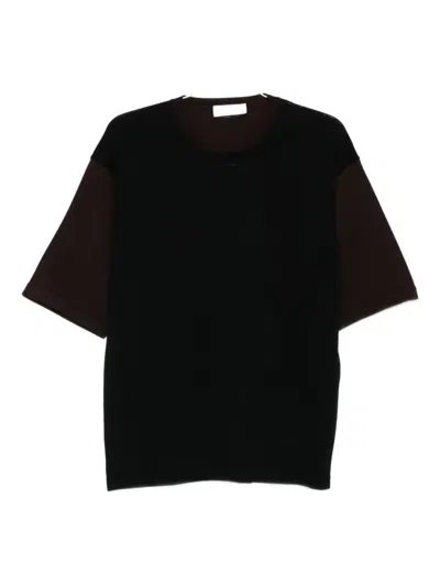 Lanvin Colour-block Short-sleeve T-shirt In Black