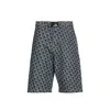 Lanvin Column Monogram Shorts Men In Gray
