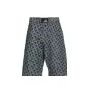 Lanvin Column Monogram Shorts Men In Blue