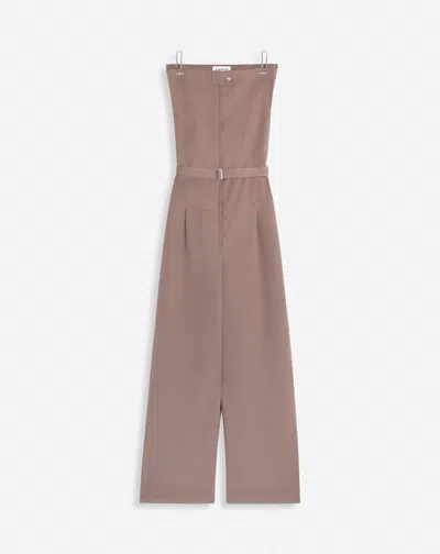 Lanvin Combinaison Bustier Ceinturée Pour Femme In Marron Glace