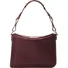 Lanvin Compagnon Asymmetrical Bag In Leather In Burgundy