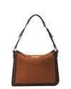 Lanvin Compagnon Asymmetrical Bag In Suede In Multi