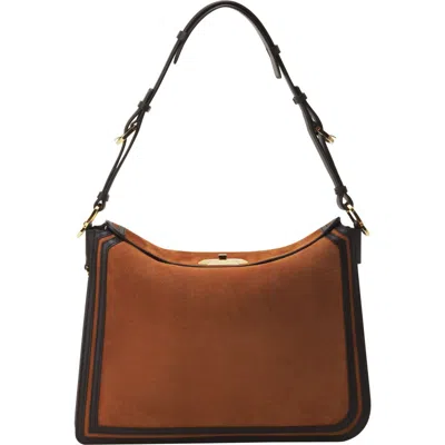 Lanvin Compagnon Asymmetrical Bag In Suede