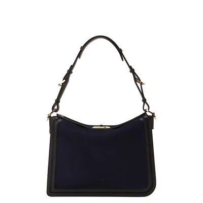 LANVIN COMPAGNON ASYMMETRICAL BAG IN SUEDE