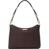 Lanvin Compagnon Asymmetrical Bag In Suede In Brown