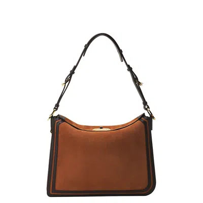 LANVIN COMPAGNON ASYMMETRICAL BAG IN SUEDE