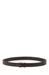 Lanvin Compagnon Leather Belt In Brown