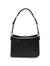 Lanvin Compagnon Small Asymmetrical Bag With A Python Finish In Black