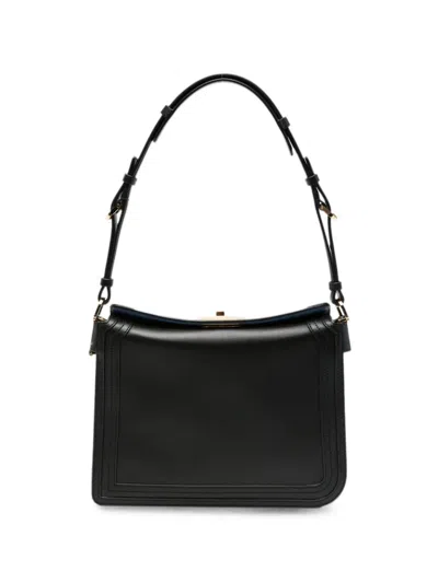 LANVIN COMPAGNON LEATHER SHOULDER BAG