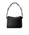 Lanvin Compagnon Small Asymmetrical Bag With A Python Finish In Black