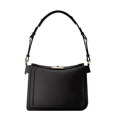 LANVIN COMPAGNON LEATHER SHOULDER BAG