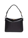 Lanvin Compagnon Small Asymmetrical Bag With A Python Finish In Black