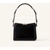 Lanvin Compagnon Small Asymmetrical Bag With A Python Finish In Black
