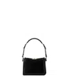 Lanvin Compagnon Small Asymmetrical Bag With A Python Finish In Black