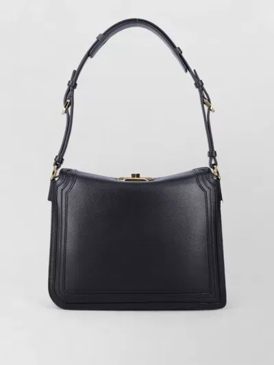 LANVIN COMPAGNON SMALL ASYMMETRICAL LEATHER SHOULDER BAG