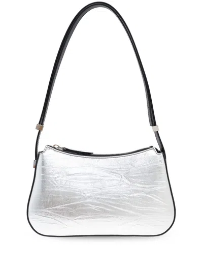 Lanvin Symphony Textured Shoulder Bag With Adjustable Strap In Silver