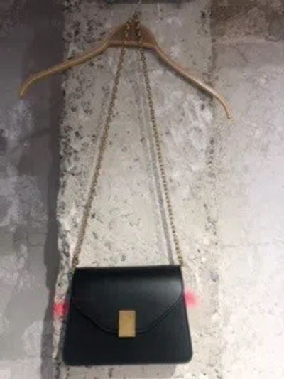 Lanvin Concerto Leather Crossbody Bag In Black