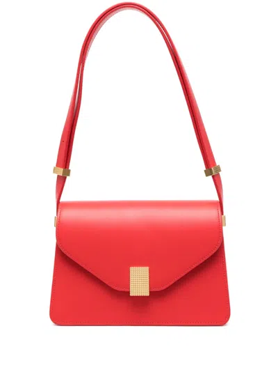Lanvin Concerto Leather Shoulder Bag In Red