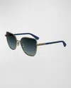 Lanvin Concerto Metal Butterfly Sunglasses In Green