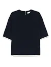 Lanvin Contrasting-trim T-shirt In Blue