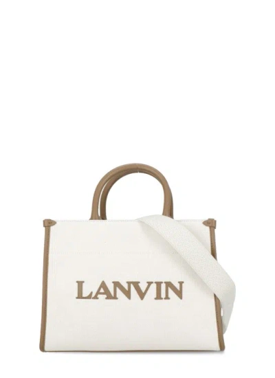 LANVIN COTTON AND LINEN SHOPPING BAG