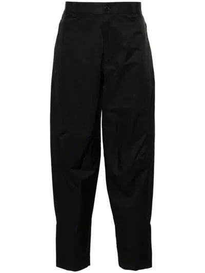Lanvin Cotton Blend Biker Trousers In Black