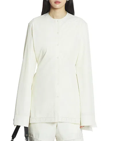 Lanvin Cotton Bowling Shirt In White