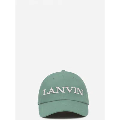 Lanvin Cotton Cap In Vert De Gris