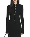 Lanvin Ribbed Buttoned Cardigan In Black