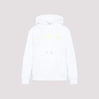 Lanvin White Cotton Classic Fit Hoodie With Logo