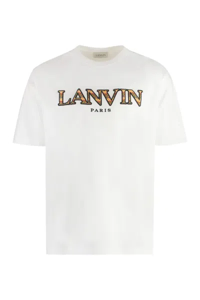 Lanvin Cotton Crew-neck T-shirt In Opticwhite