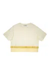 Lanvin Fringed Cropped T-shirt In White
