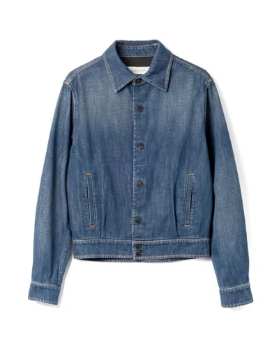 Lanvin Cotton Denim Overshirt In Blue