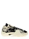 Lanvin Natural Black Flash-knit Sneakers In Ivory