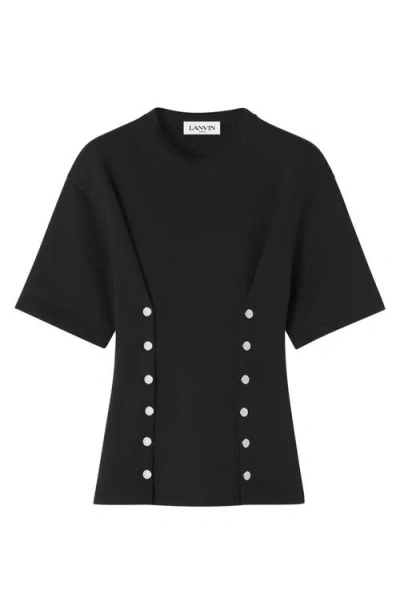 LANVIN LANVIN COTTON FLEECE AND CASHMERE T-SHIRT