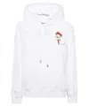 Lanvin Logo-embroidered Drawstring Hoodie In White