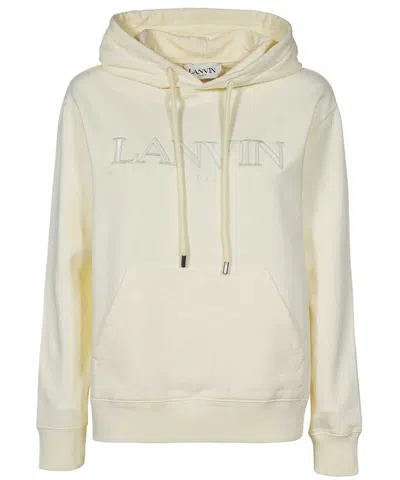 Lanvin Cotton Hoodie In Brown