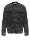 Lanvin Denim Collarless Jacket Clothing In Black