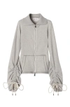 Lanvin Cotton Gathered-cuff Jacket In Gray