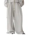 Lanvin Pleated Drawstring Trousers In Gray