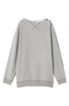 Lanvin Button-detailed Boat-neck Sweater In Burgundy